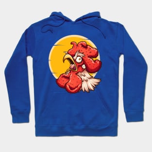 Rooster Crowing Hoodie